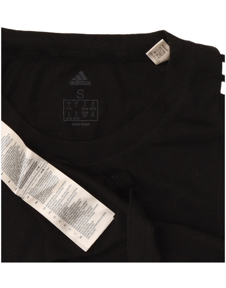 Tricou Adidas pentru femei Top UK 8/10 Small Negru Poliester