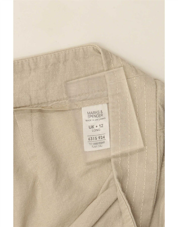 Marks & Spencer Pantaloni casual Bootcut pentru femei UK 12 Medium W30 L31 Bej