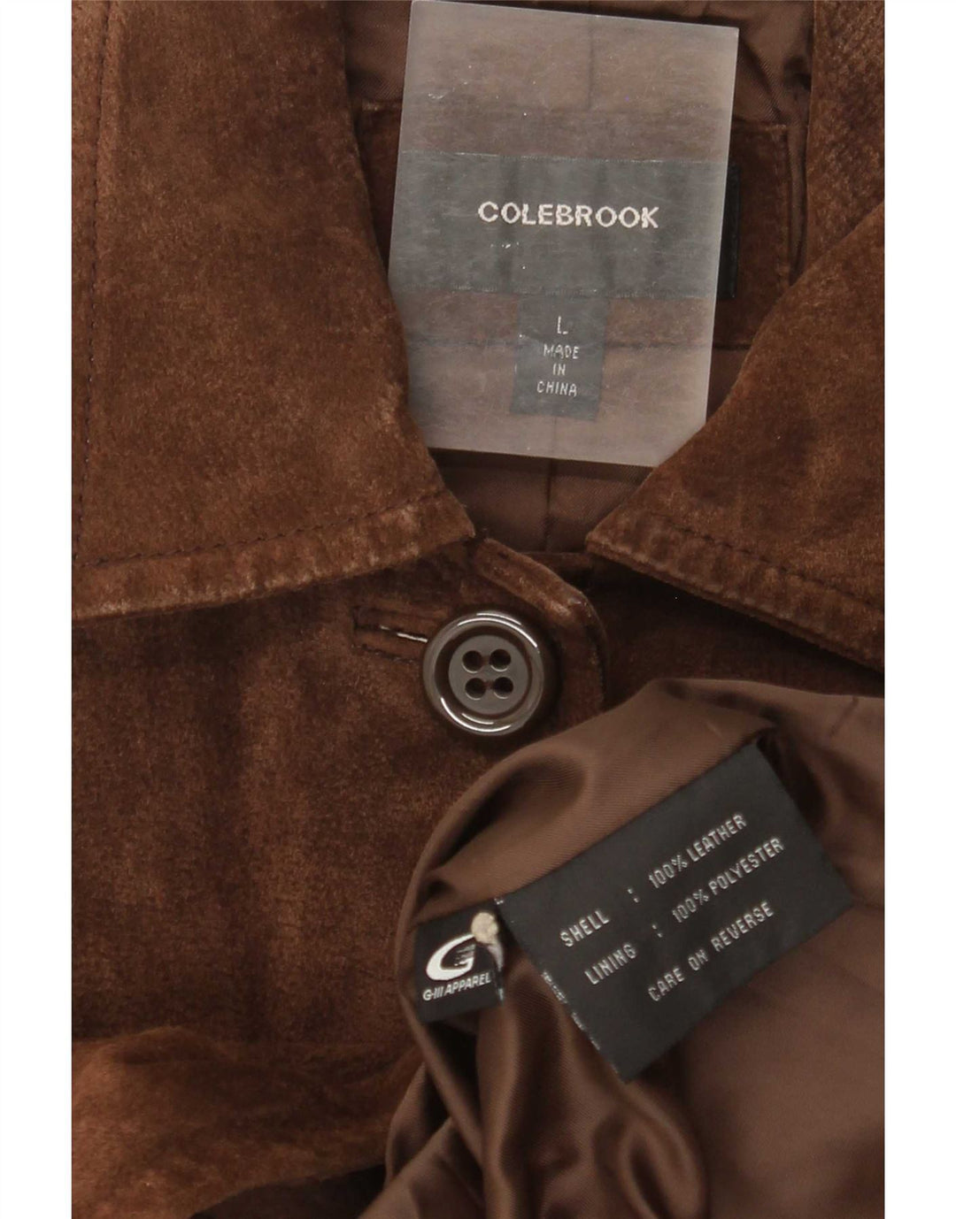 Pardesiu de piele de căprioară pentru femei Colebrook UK 14 mare, maro, din piele