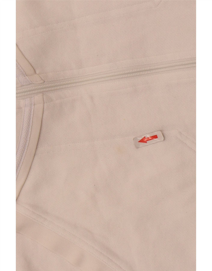 Jachetă de top pentru trening Adidas pentru femei UK 16, mare, alb, bumbac