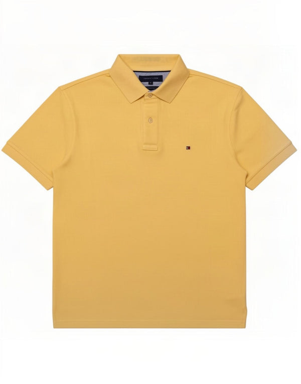 Tricou polo Tommy Hilfiger pentru bărbați XL, bumbac galben