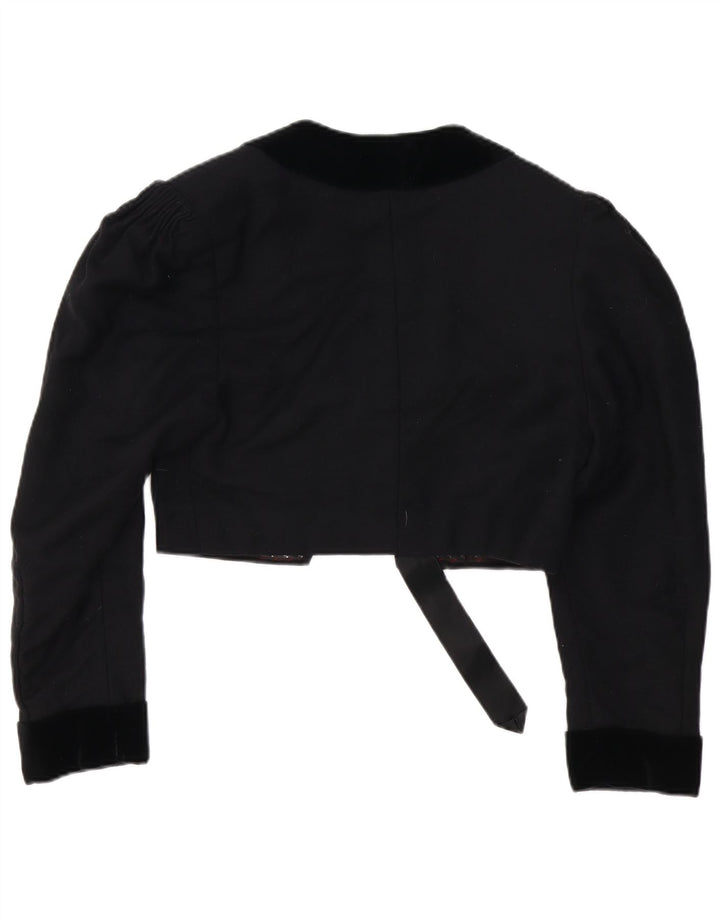 Jachetă Bolero Vintage pentru femei UK 14 Medium Black