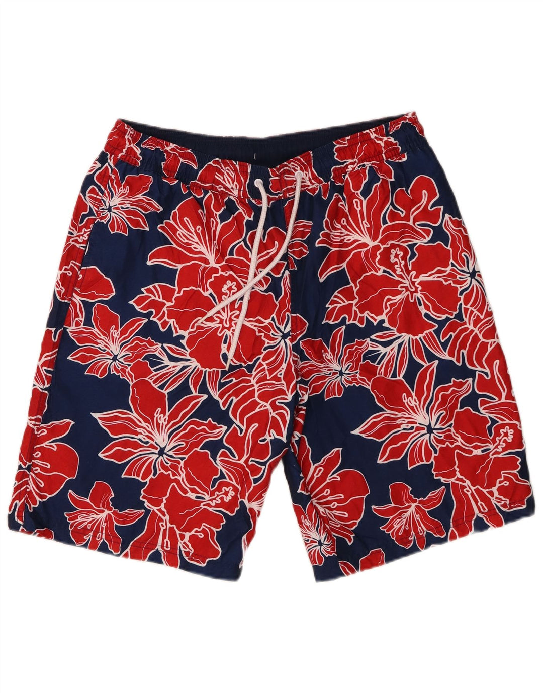Pantaloni scurți de înot pentru bărbați Marks & Spencer, poliester floral, albastru marin mediu