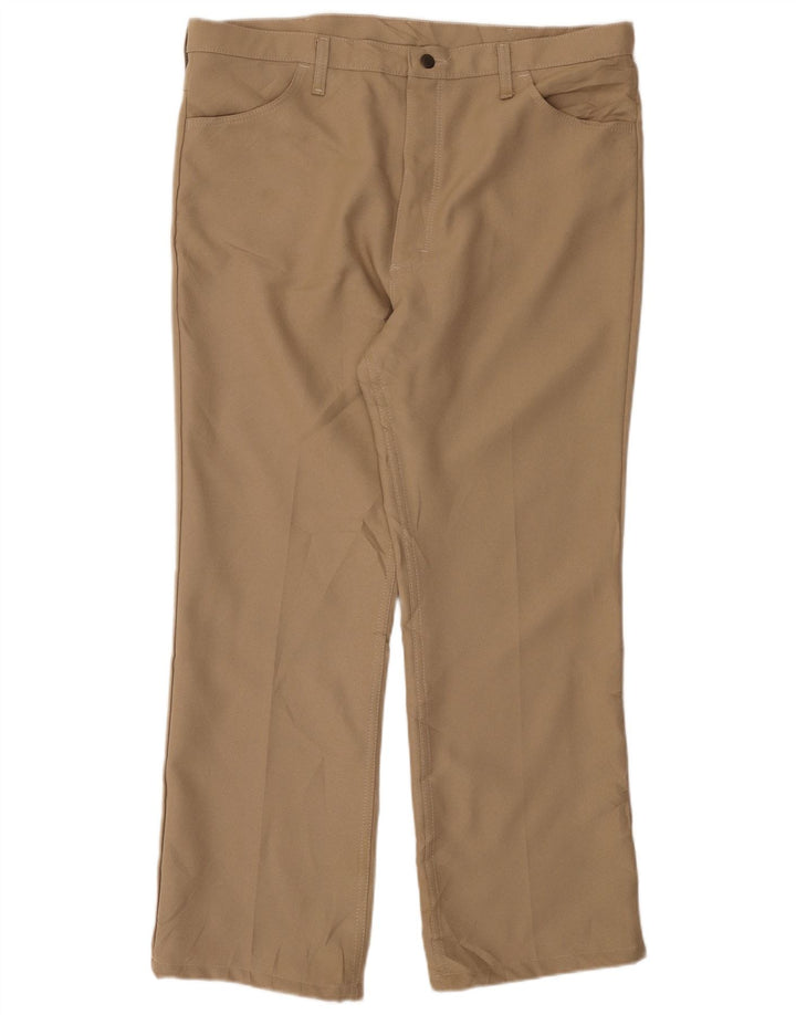 Pantaloni casual drepti pentru bărbați Wrangler W40 L29 poliester bej