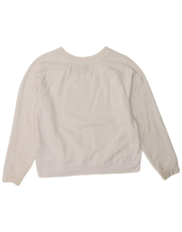 Calvin Klein Jeans Pulover cu grafic pentru femei UK 16 Large White