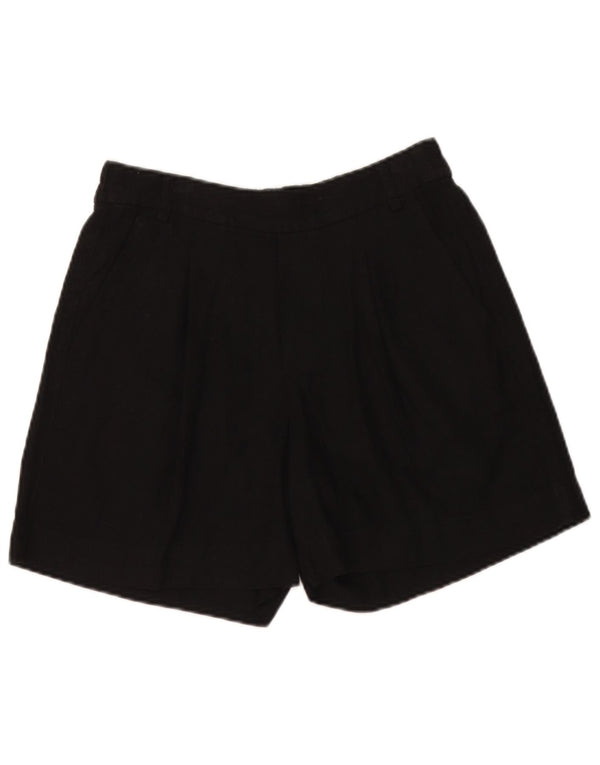 Pantaloni scurti chino pentru femei Marks & Spencer UK 10 Small W28 Black Linen