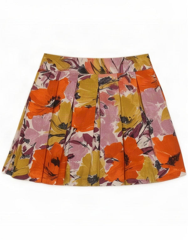 Vintage Pantaloni scurți largi pentru femei cu talie înaltă XS W25 Multicolor Floral