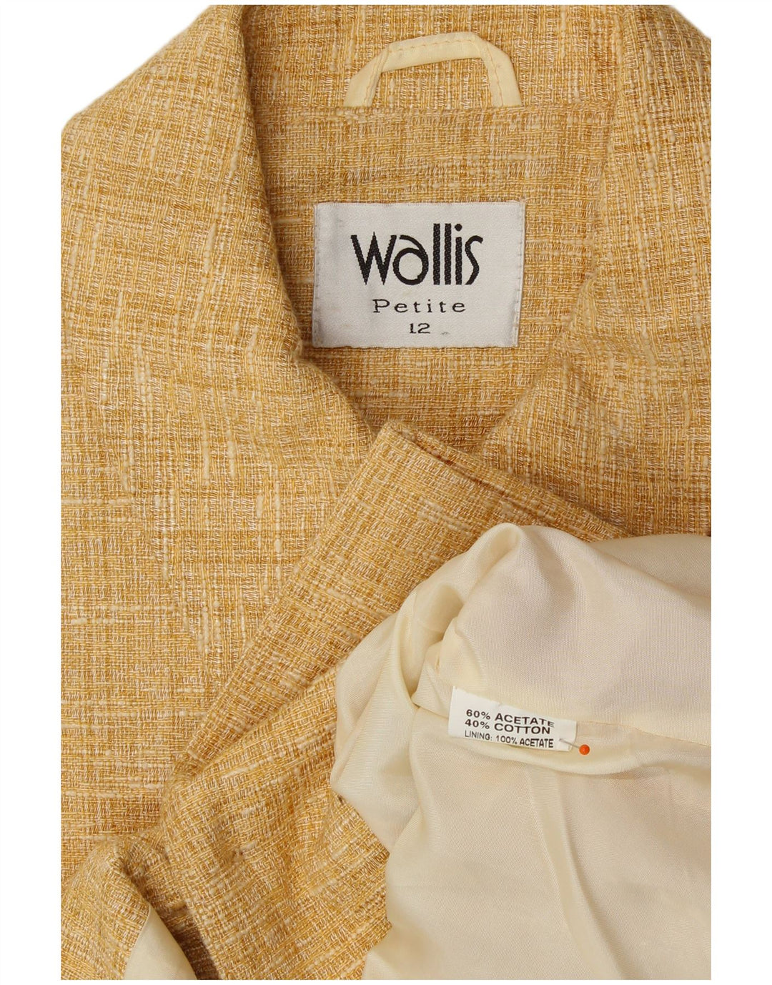 Jachetă pentru femei WALLIS Petite Crop cu 4 nasturi, Bej mediu, UK 12
