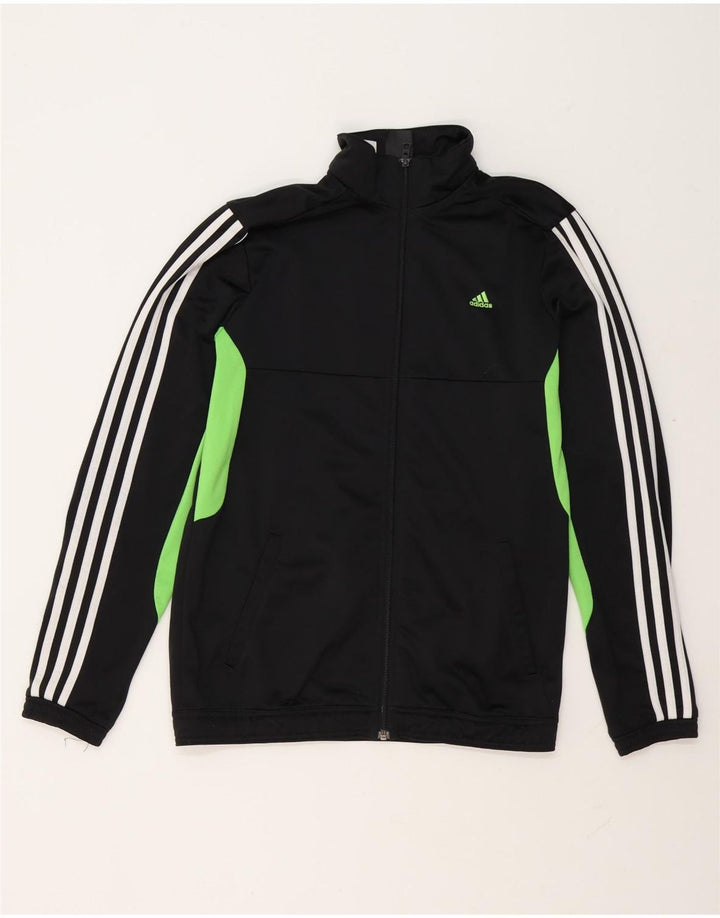 Jachetă de top pentru trening pentru bărbați Adidas, negru, poliester color bloc