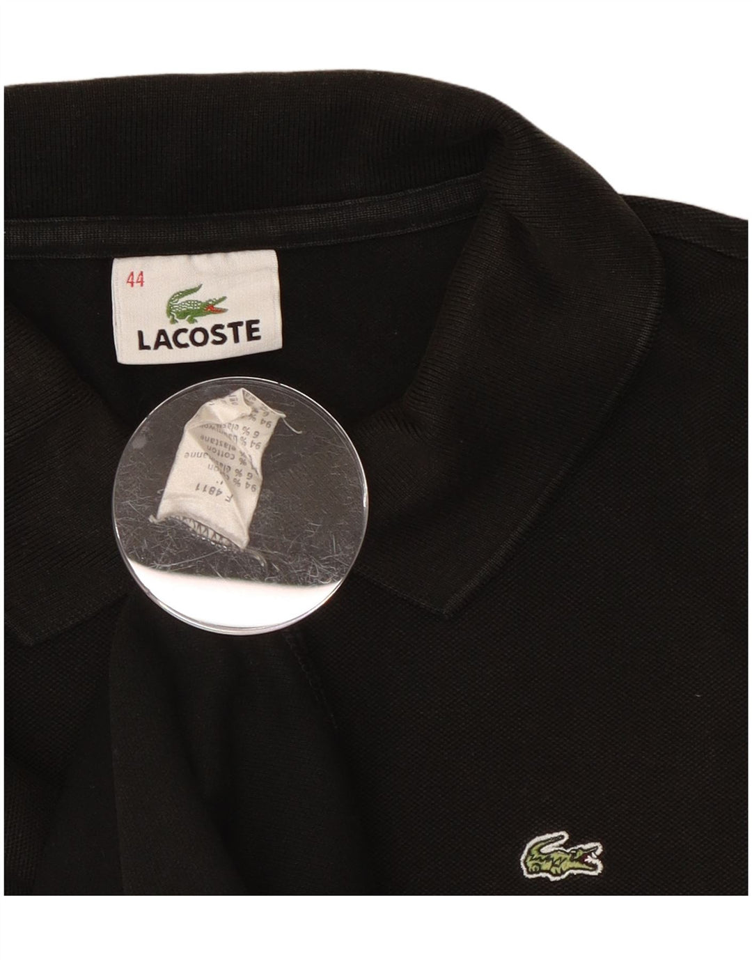 Tricou polo Lacoste pentru femei Mărimea 44, mare, negru, bumbac