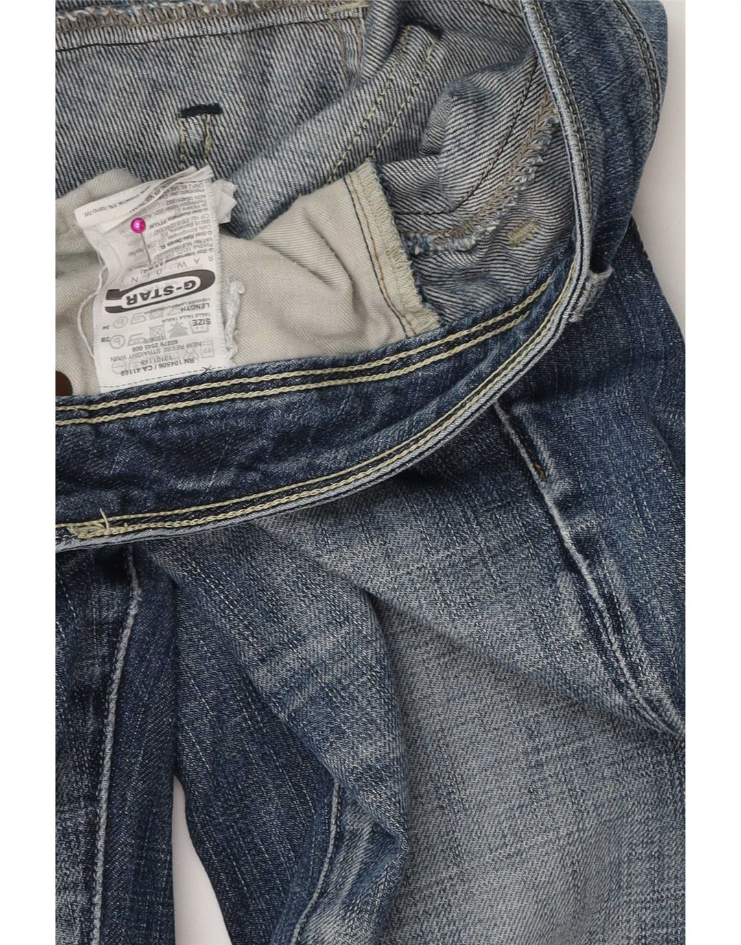 Blugi drepti pentru femei G-Star W28 L34 Bumbac albastru
