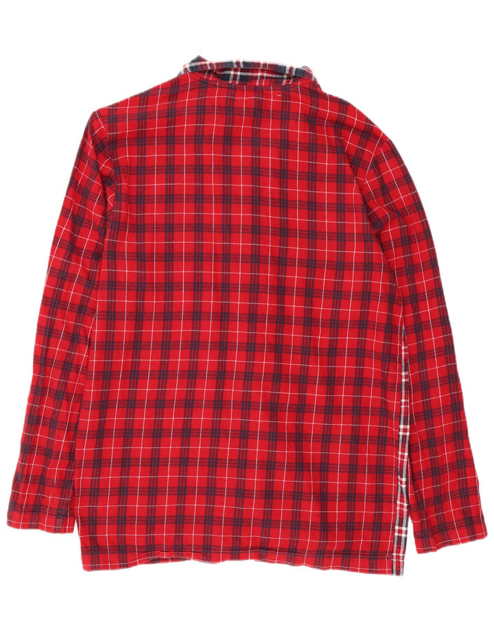 Cămașă din flanel pentru bărbați Tommy Hilfiger, mărimea medie, cu carouri roșii, din bumbac