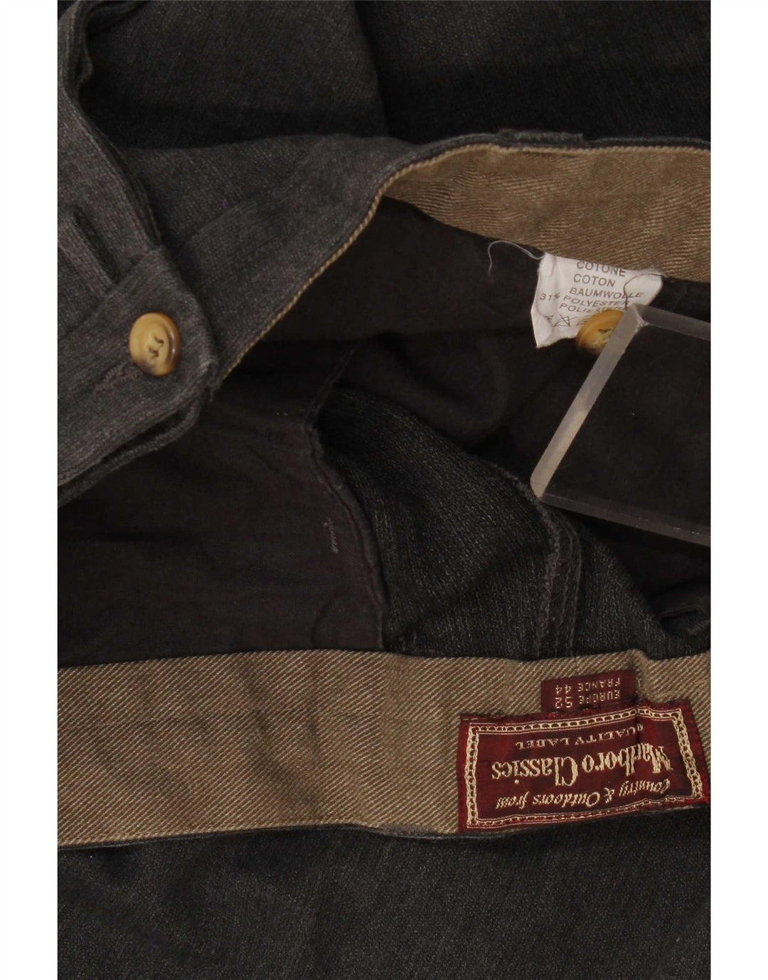 Marlboro Classics Pantaloni obișnuiți pentru bărbați L34 L33 Gri poliester