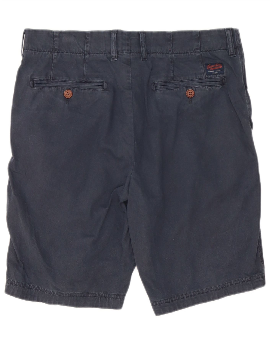 Pantaloni scurți chino pentru bărbați Superdry W32, bumbac, albastru bleumarin mediu