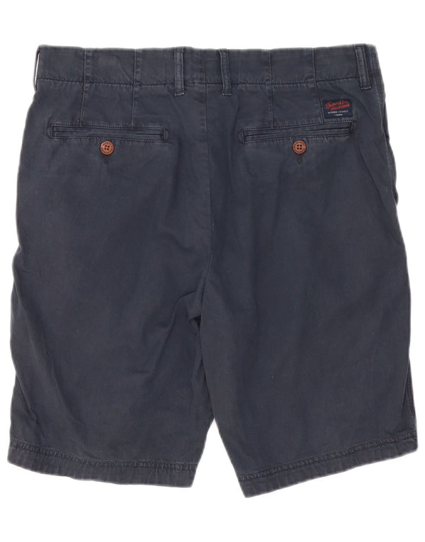 Pantaloni scurți chino pentru bărbați Superdry W32, bumbac, albastru bleumarin mediu
