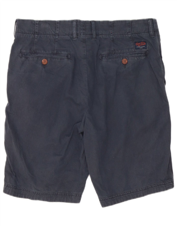 Pantaloni scurți chino pentru bărbați Superdry W32, bumbac, albastru bleumarin mediu