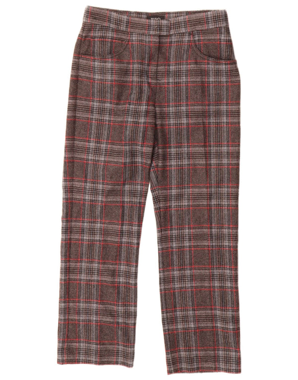 Max & Co. Pantaloni casual drepti pentru femei UK 8 Small W26 L30 Gri Check