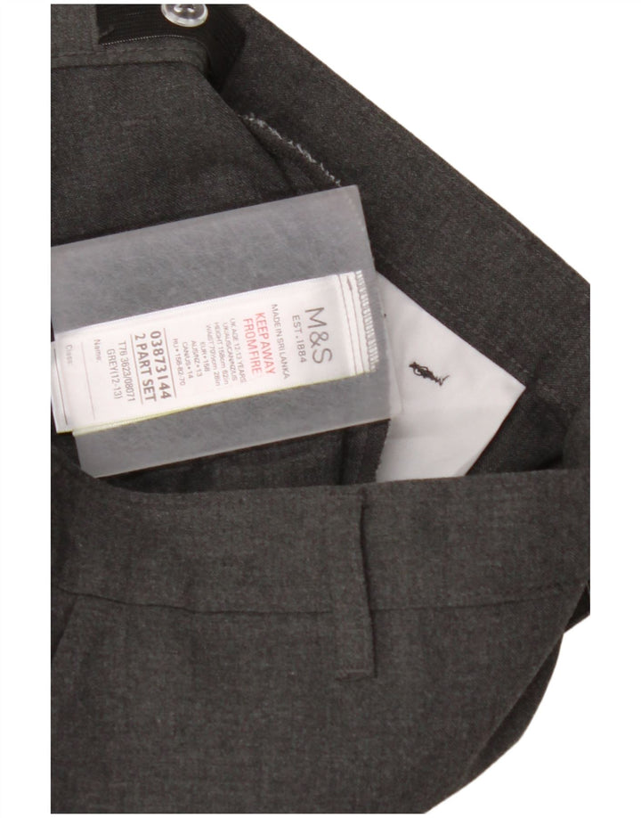 MARKS & SPENCER Pantaloni de costum drept băieți 12-13 ani W28 L27 gri