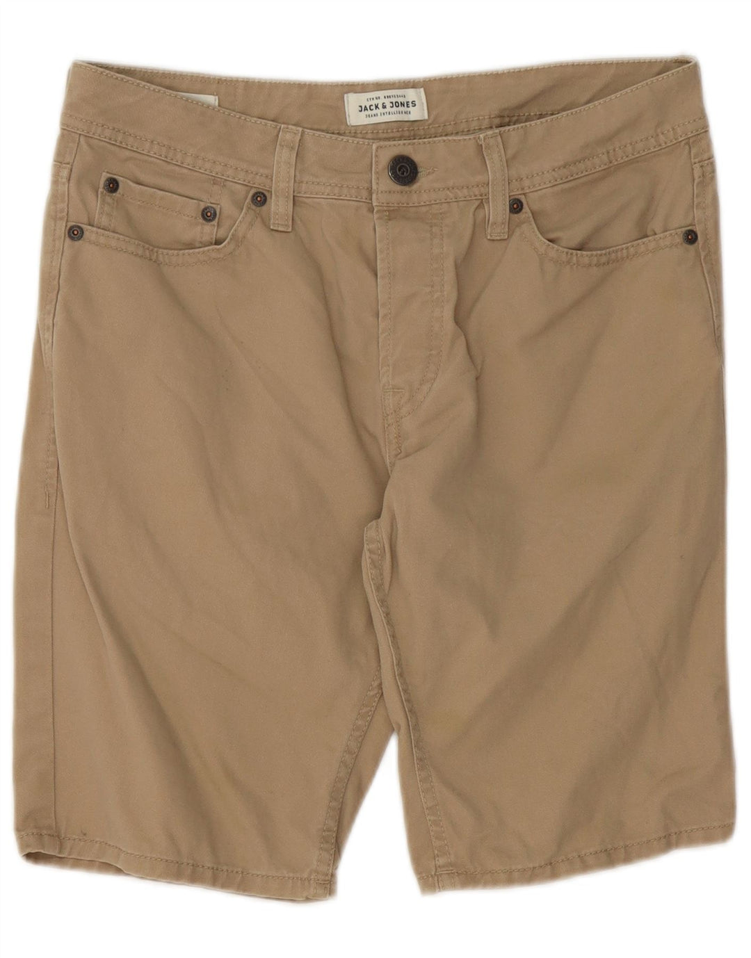 Pantaloni scurți casual Jack & Jones pentru bărbați, mici W29, bumbac, bej