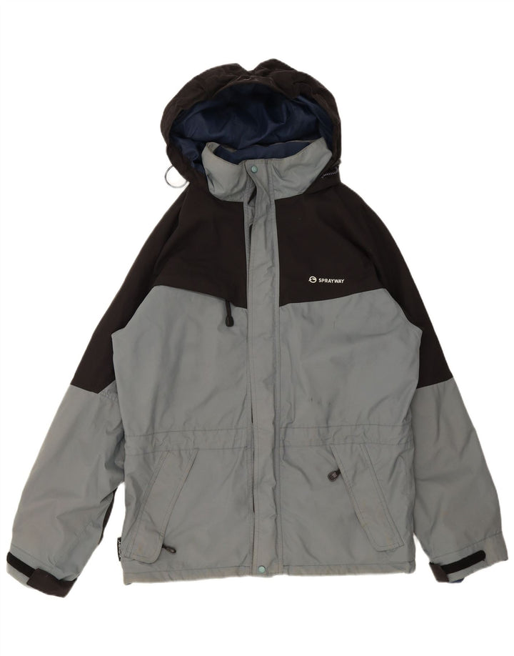 Sprayway Jachetă de ploaie cu glugă pentru bărbați UK 38 Medium Gri Poliamidă color bloc