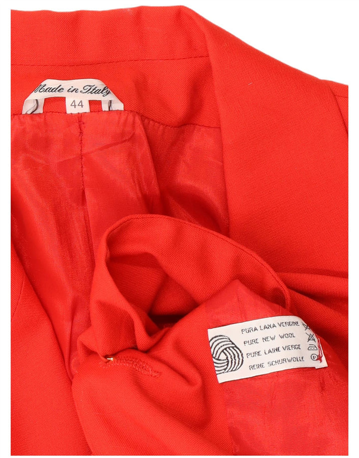 Set fuste 2 piese pentru femei VINTAGE 2 nasturi IT 44 Medium W26 Lână roșie