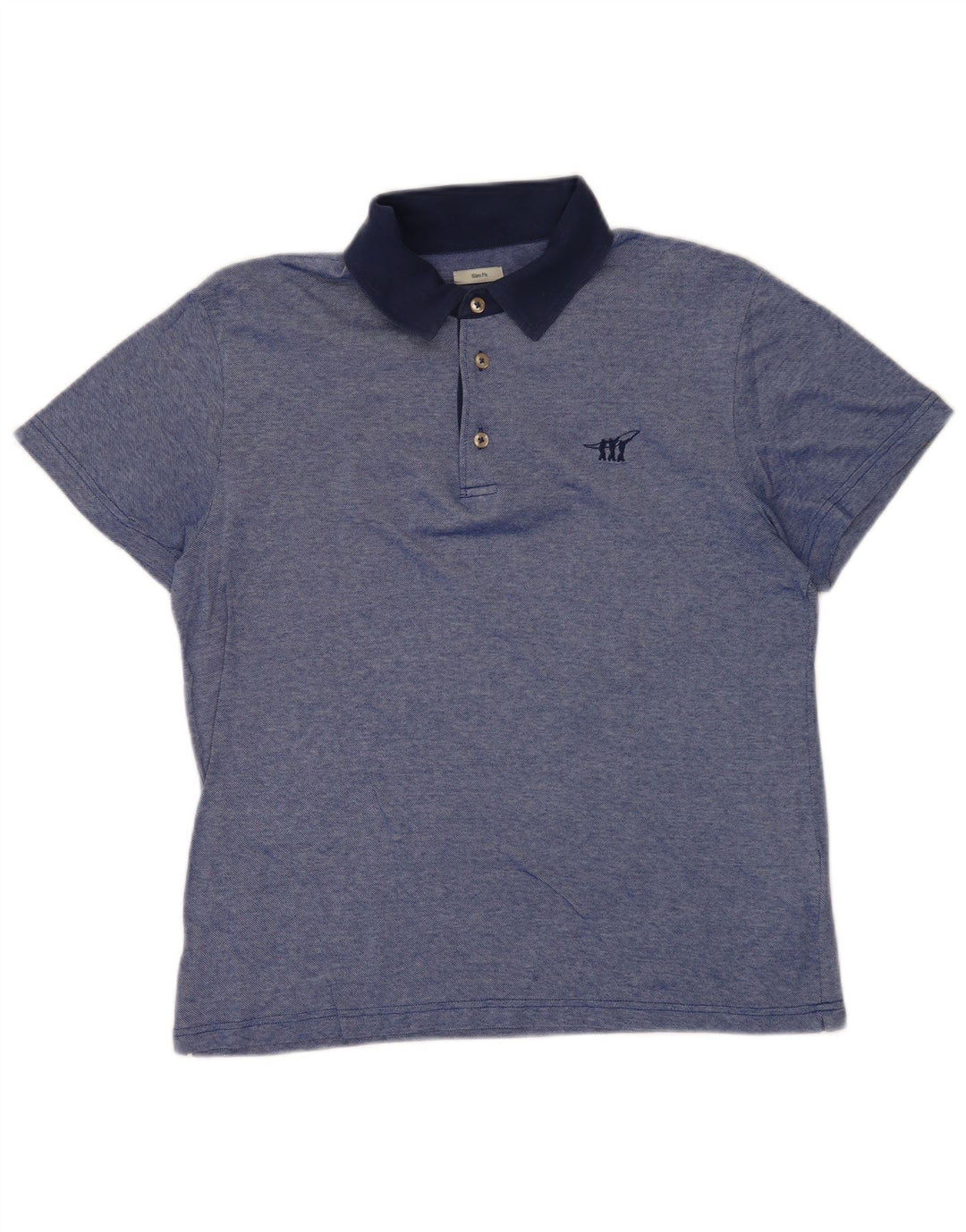 Tricou polo Henry Cottons pentru bărbați, bumbac albastru mediu