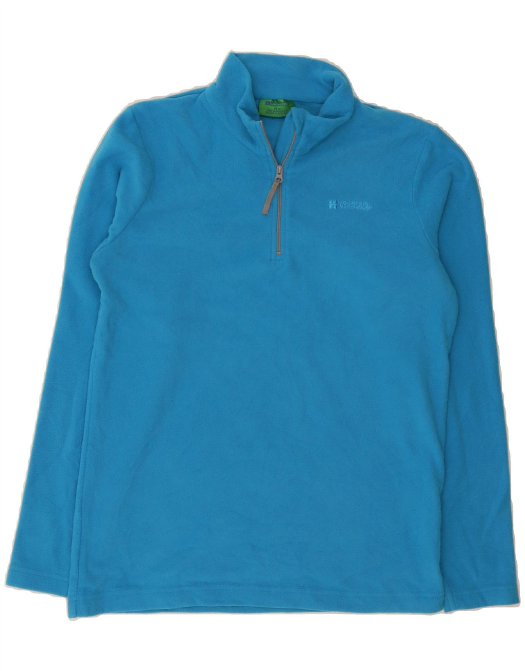 MOUNTAIN WAREHOUSE Boys Zip Neck Fleece Jumper 12-13 Years Blue Polyester Vintage Mountain Warehouse and Second-Hand Mountain Warehouse from Messina Hembry 