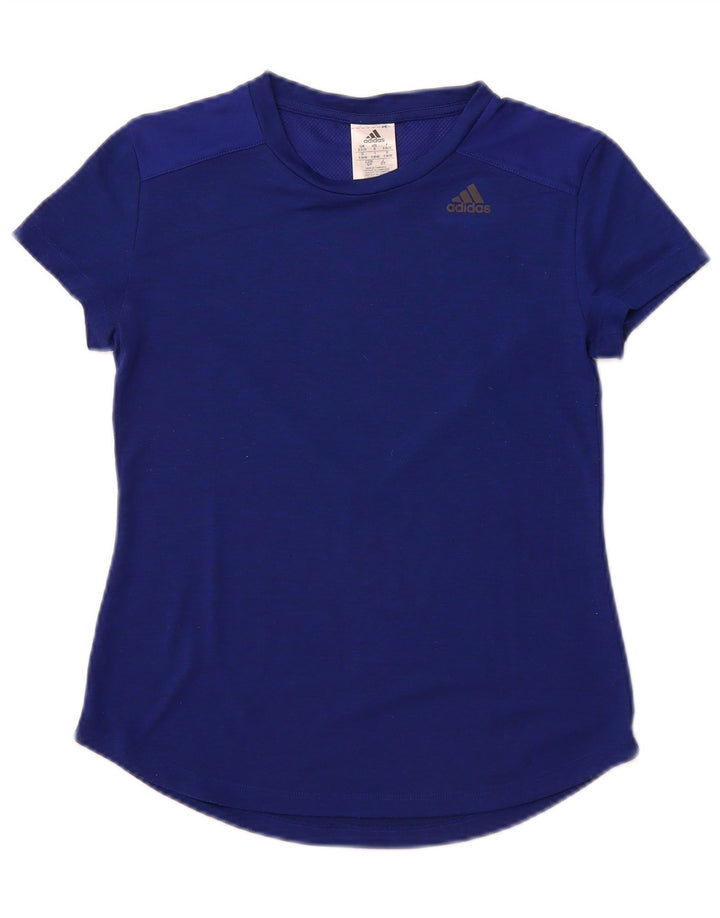 Tricou pentru femei Adidas Crop Top UK 8/10 Small Bleumarin Poliester