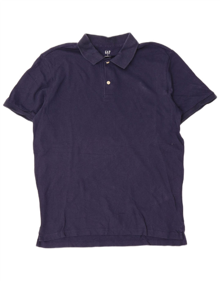 Tricou polo Gap pentru bărbați, bumbac, albastru bleumarin mediu