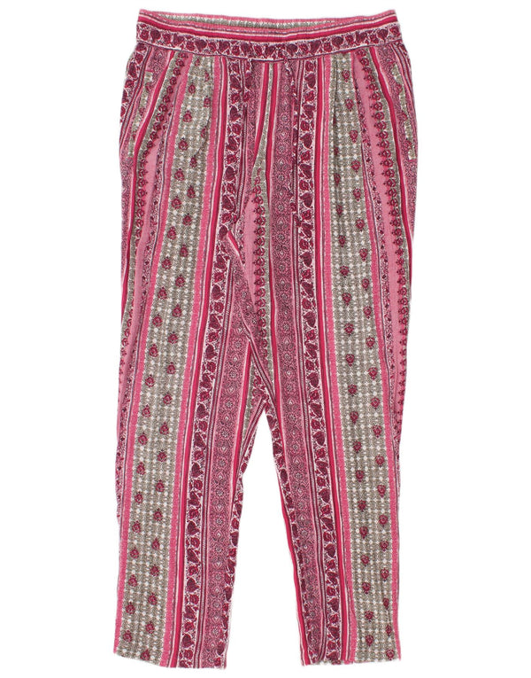 Pantaloni chino pentru femei Marks & Spencer UK 14 Large W34 L29 Pink Floral