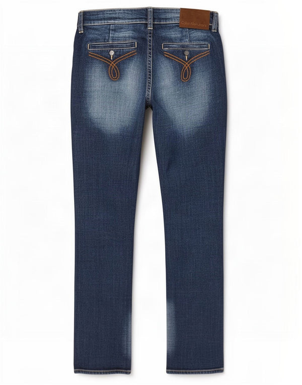Blugi slim pentru femei Calvin Klein W30 L30 bumbac albastru