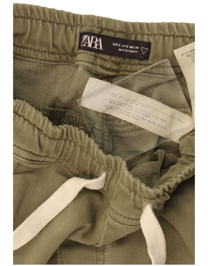 Pantaloni cargo pentru bărbați Zara Joggeri Mici L30 L28 Kaki Bumbac Army