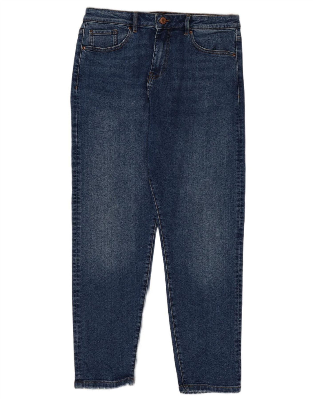 Marks & Spencer Blugi Mom Regular Tapered pentru femei UK 14 Medium W30 L28 Albastru