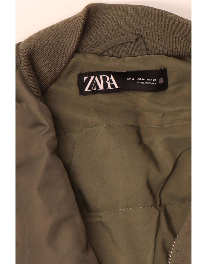 Jachetă de aviator de zbor supradimensionată pentru femei Zara UK 14 Medium Khaki