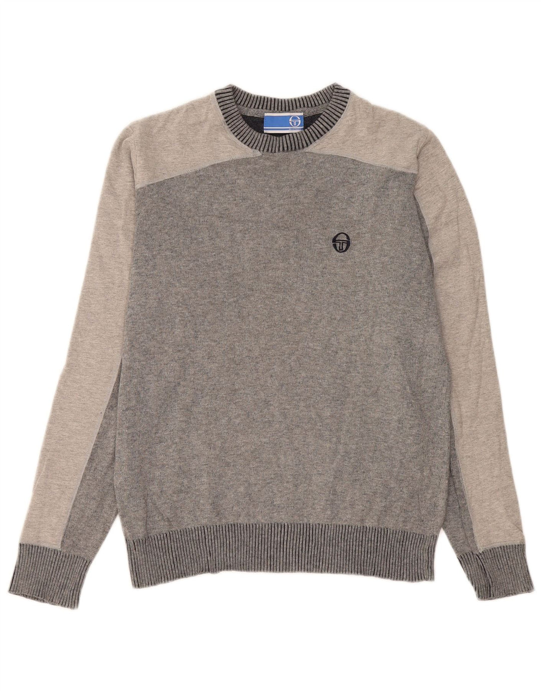 Sergio Tacchini Pulover pentru bărbați cu decolteu rotund, gri mediu