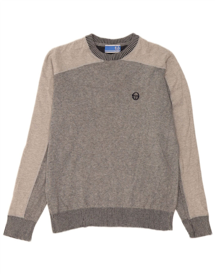 Sergio Tacchini Pulover pentru bărbați cu decolteu rotund, gri mediu