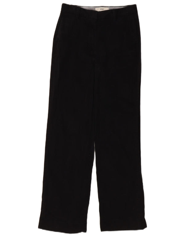 Pantaloni chino drepți pentru femei Marks & Spencer UK 6 XS W26 L27 bumbac negru