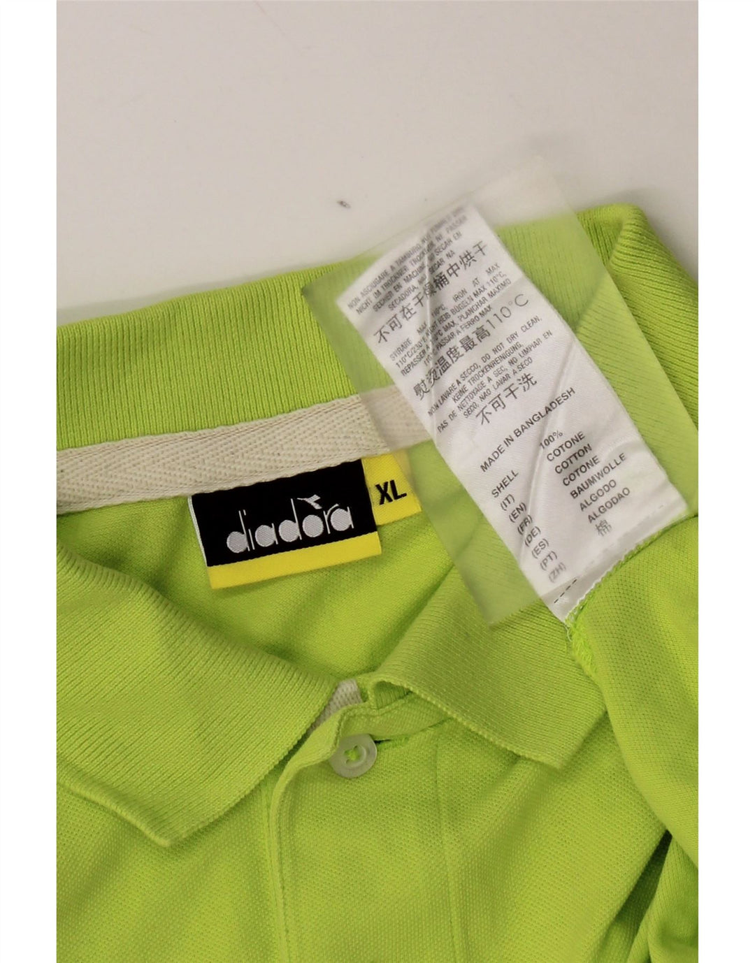 Tricou polo barbati Diadora XL bumbac verde