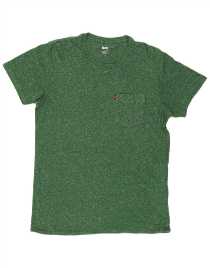 Tricou pentru bărbați Levi's Top mic, verde, bumbac