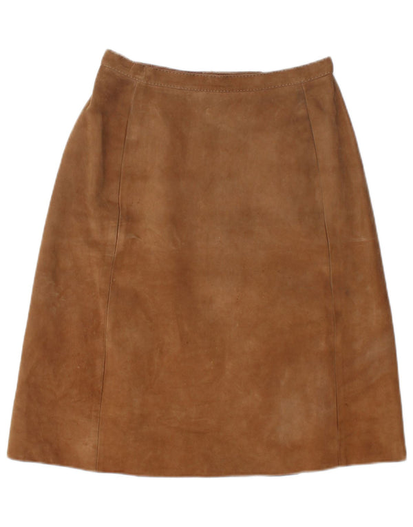 Fusta Dama Vintage din piele intoarsa W26 Small Beige
