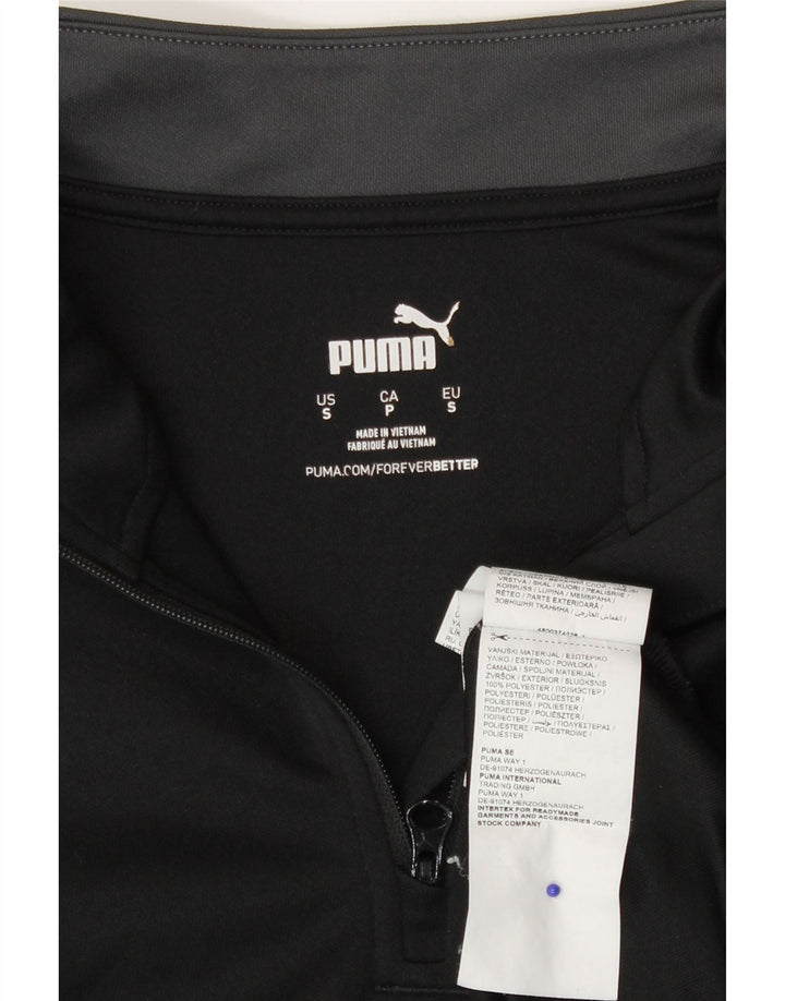 Trening Puma pentru bărbați, cu fermoar și gât, din poliester color bloc
