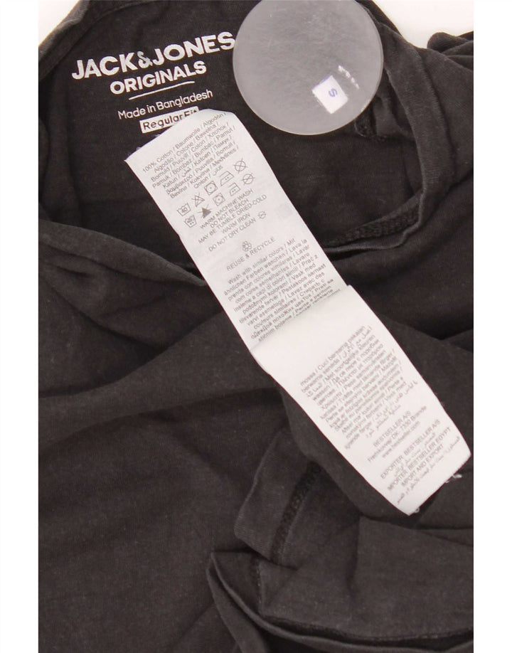Tricou Jack & Jones pentru bărbați cu croiala normală Top mic, negru, bumbac
