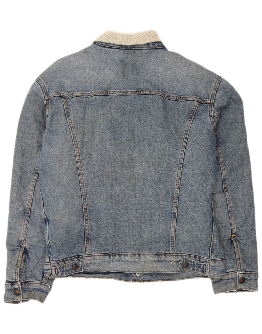 Jachetă pentru bărbați Levi's Sherpa Denim UK 36 Small Blue Bumbac