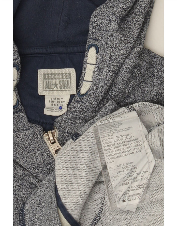 Pulover CONVERSE pentru băieți All Star, cu fermoar, 5-6 ani, bumbac cu pete albastre