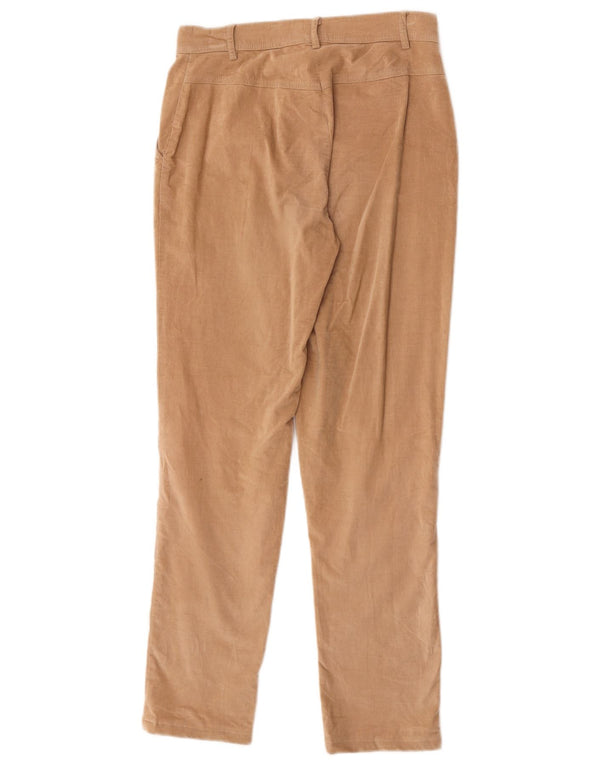 Pantaloni subțiri din catifea din catifea pentru femei Marella UK 8 Mici L26 L28 Bej