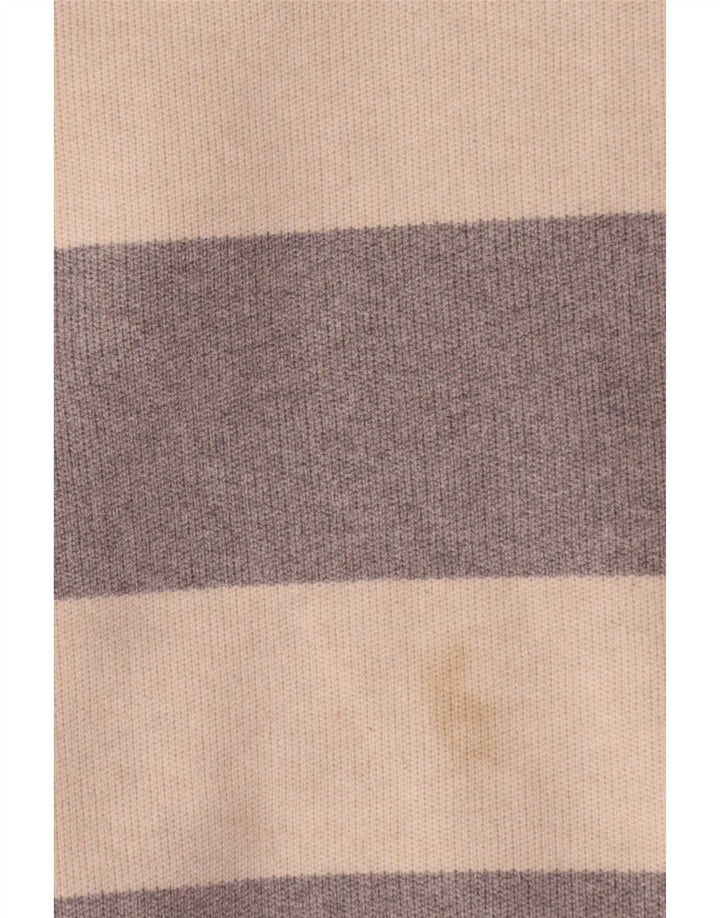 Pulover pentru femei Marks & Spencer cu decolteu triplu UK 14 Medium Bej cu dungi