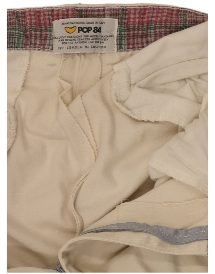 POP 84 Pantaloni drepți pentru bărbați L30 L32 alb cadru