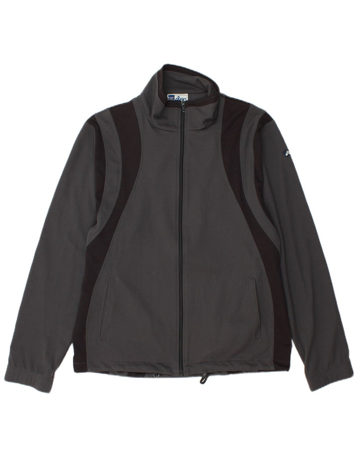 Jachetă pentru trening ASICS pentru bărbați, gri mic, poliester color bloc