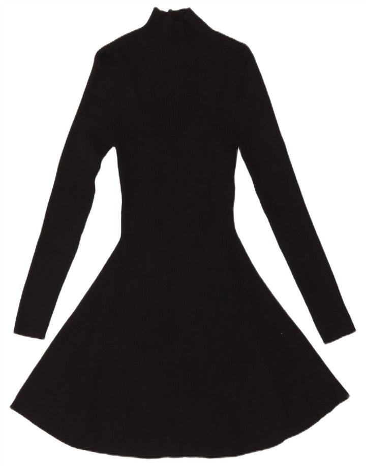 Rochie cu pulover pentru femei Zara UK 14 Medium Black Viscose