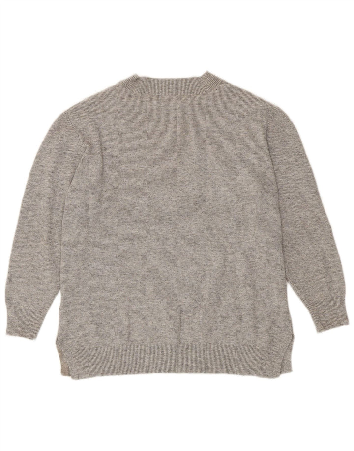 Marks & Spencer pulover cu decolteu în V pentru femei UK 18 XL poliester gri